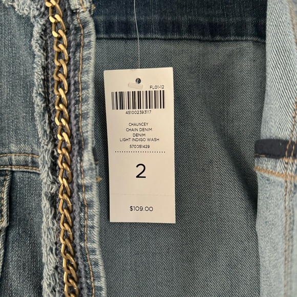 Chico's Chauncey Chain Denim Light Indigo Wash Denim Jean Jacket - Picture 6 of 9